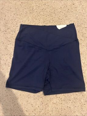 Aerie Offline Navy High-Waist 4" Biker Shorts